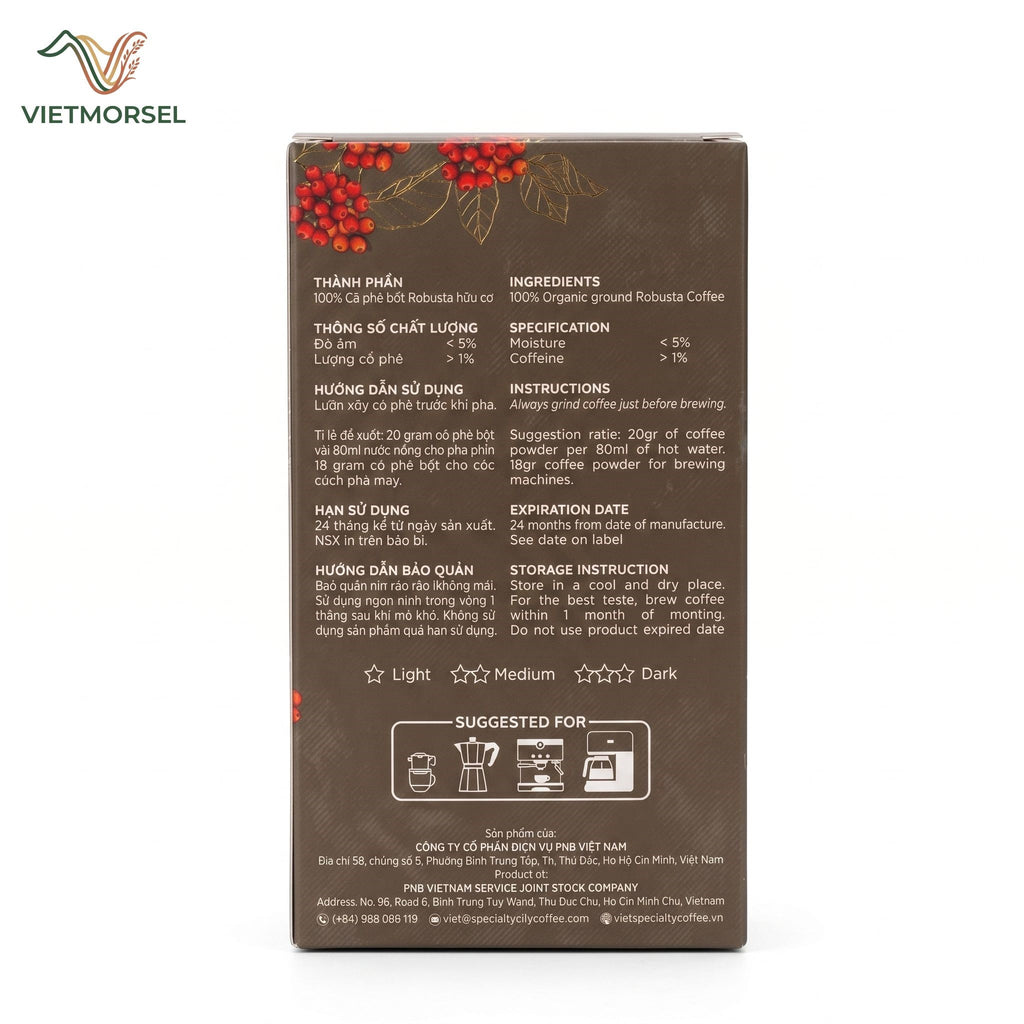 Pleiku Robusta Roasted and Ground Coffee